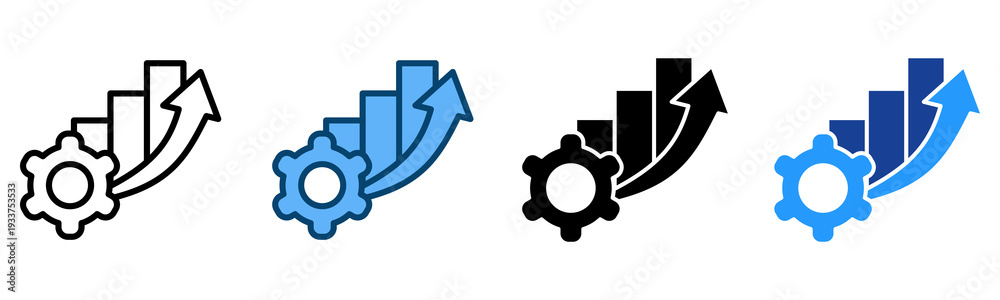 Obraz premium Productivity Icon Multiple Style Vector Collection 