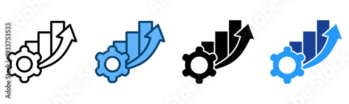 Productivity Icon Multiple Style Vector Collection   