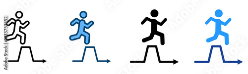 Overcome Icon Multiple Style Vector Collection   