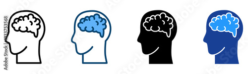 Intellect Icon Multiple Style Vector Collection   