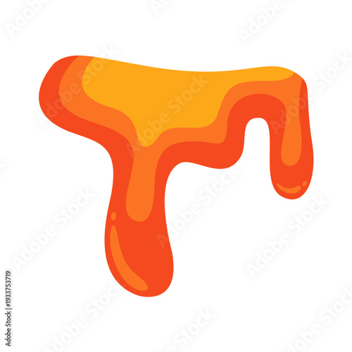 magma lava. volcanic fire orange texture, realistic cartoon liquid hot metal. vector graphic