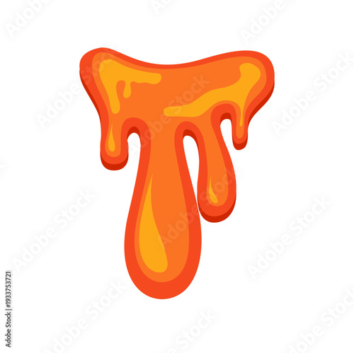 magma lava. volcanic fire orange texture, realistic cartoon liquid hot metal. vector graphic