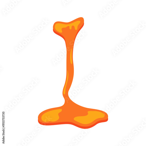 magma lava. volcanic fire orange texture, realistic cartoon liquid hot metal. vector graphic
