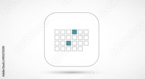 Calendar grid with two highlighted days for appointments.