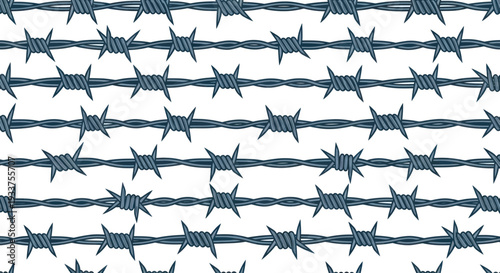 Barbed Wire Fence Pattern