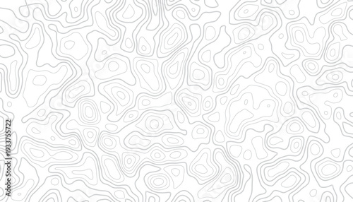 Abstract topographic contour lines pattern on white background