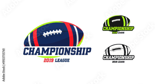American Football Championship 2019 League Logo Design