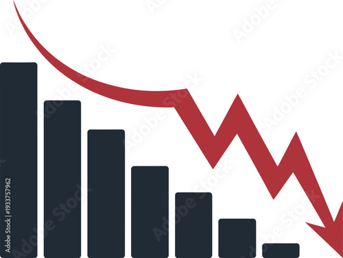 Visual Representation of Financial Crisis Using Dynamic Downward Motion and Contrast to Show Market Decline