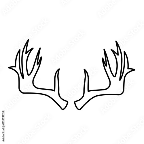 Deer Antlers icon vector