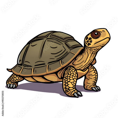 Toon Tortoise Isolated on white