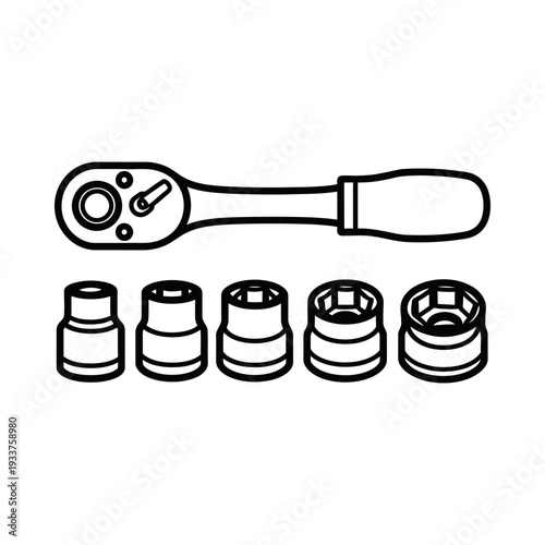 High-contrast black and white illustration of a handcuff key unlocking restraints with additional keys, ideal for security and freedom concepts.