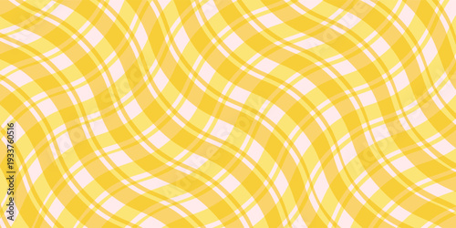 Summer party poster set. Vintage hand drawn frames with wavy lines, bows, checkered and striped backgrounds.  geometric memphis style banner, cards, flayer with fluid uneven organic seamless lines.