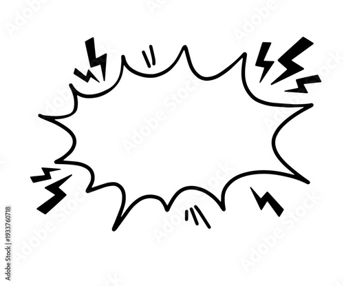 Speech blast bubble in comic style, great for dialogue, text highlights and fun designs