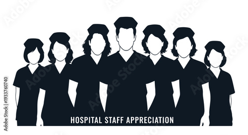 Diverse Healthcare Team Silhouette - Hospital Staff Appreciation