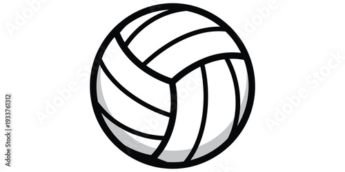 Volleyball sports equipment illustration, athletic game artwork, recreational activity design tribute, competitive fitness graphic, dynamic movement concept, team sport theme flat vector illustration