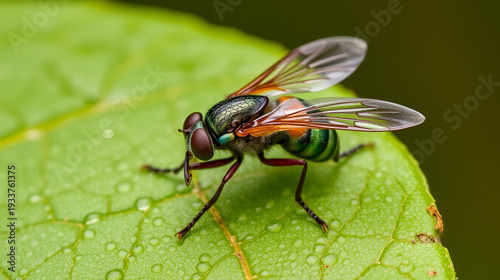 The Spanish fly (lat. Lytta vesicatoria) of the family Meloidae.