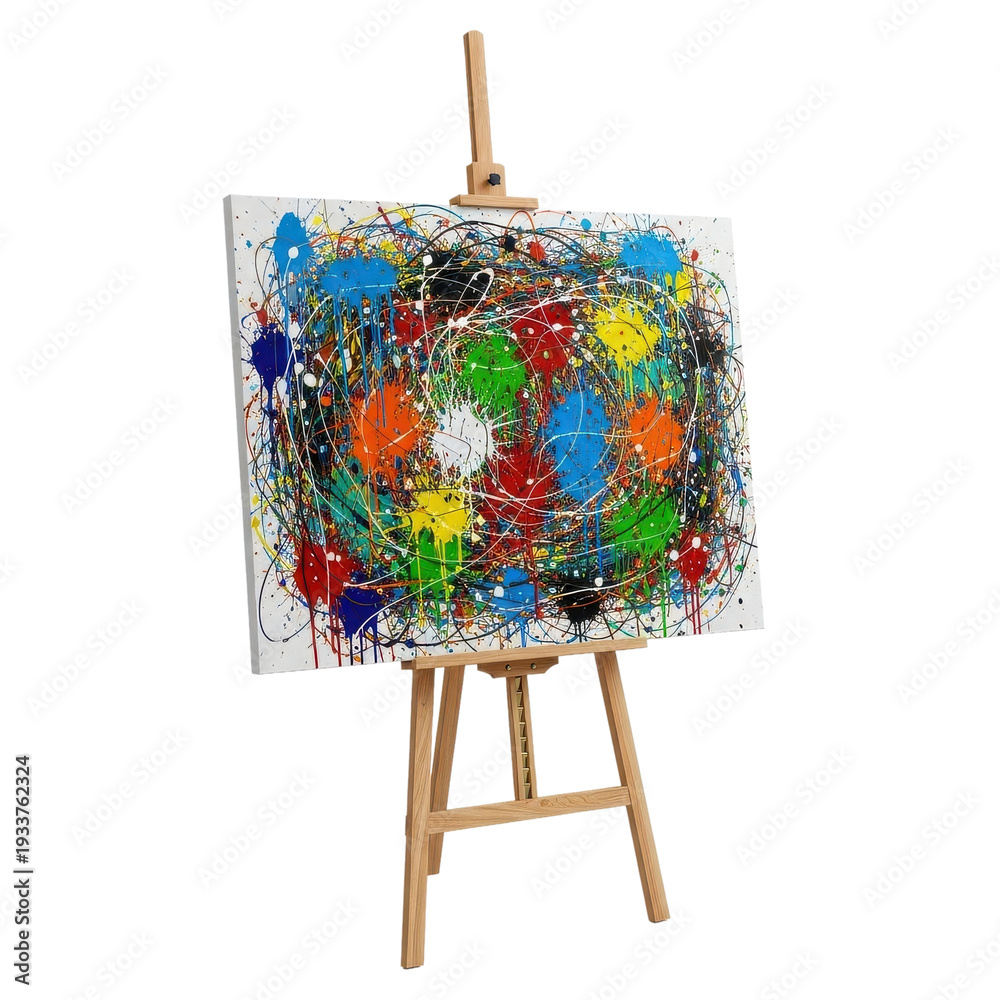 Obraz premium Abstract painting on easel