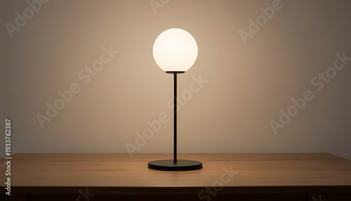 Wallpaper Mural Minimalist White Ceramic Table Lamp with Warm Glow
 Torontodigital.ca