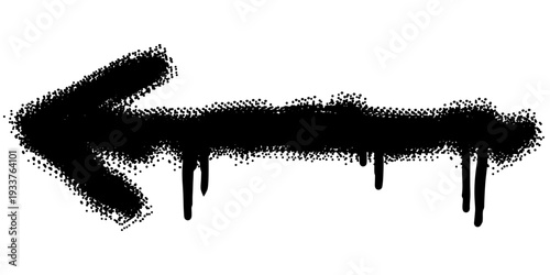 Spray paint straight arrow icon vector for urban street navigation. Ideal for symbolizing raw graffiti directions, edgy alternative paths, and grunge pointers.