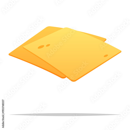 Cheese slices vector isolated illustration