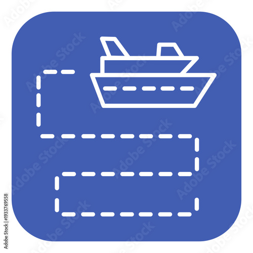 Cruise Itinerary Vector Icon