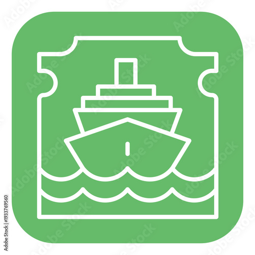 Cruise Map Vector Icon