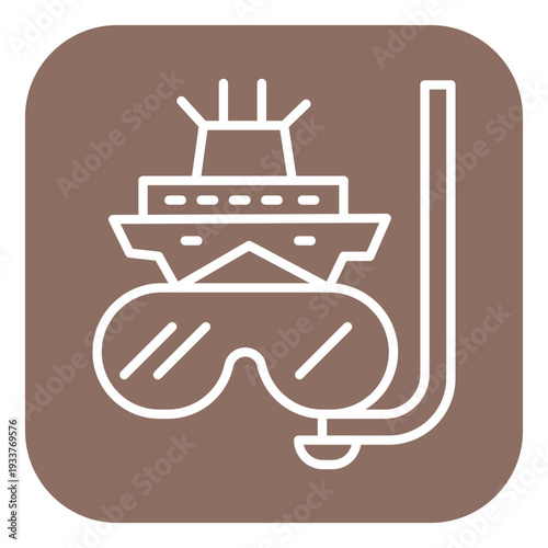 Cruise Snorkel Vector Icon