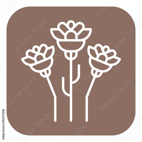 Virtual Flowers Vector Icon