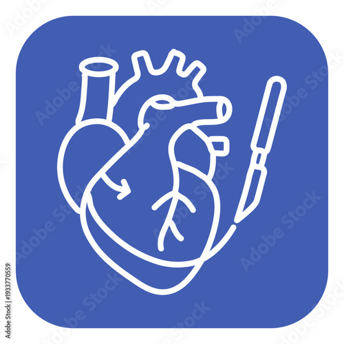 Heart Bypass Surgery Vector Icon