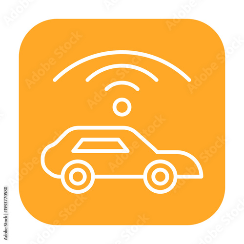Self Driving Vehicle Vector Icon