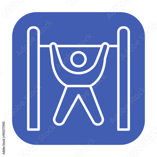 Door Pullup Bar Vector Icon