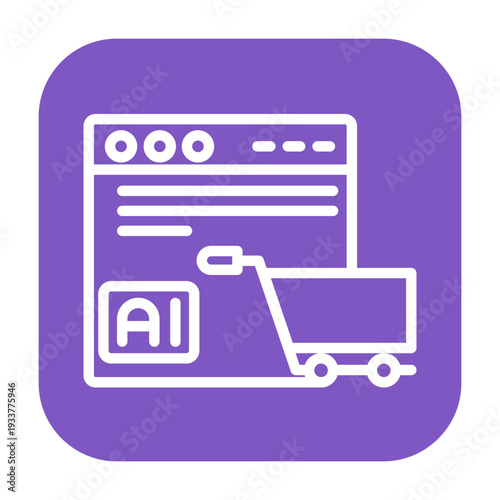 AI Product Suggestion Vector Icon