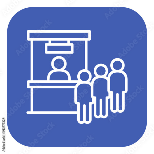 Ticket Counter Vector Icon