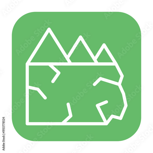 Coastal Cliff Vector Icon