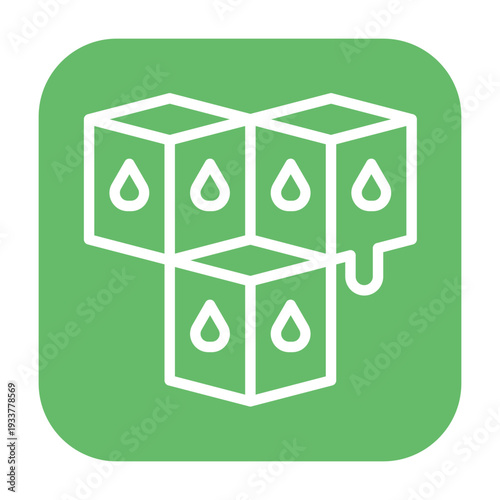 Ice Cubes Vector Icon
