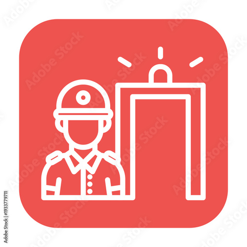 Security Checkpoint Vector Icon