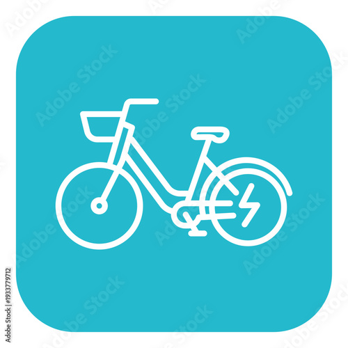 Electric Bike Share Vector Icon