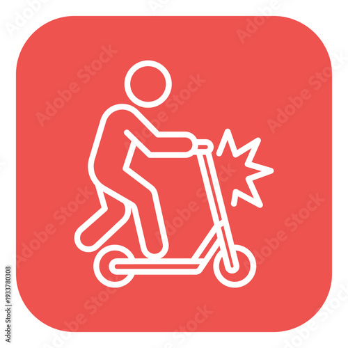 Scooter Injury Vector Icon