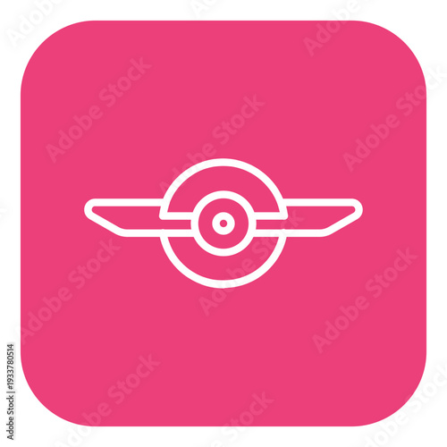 Single Wheel Skateboard Vector Icon