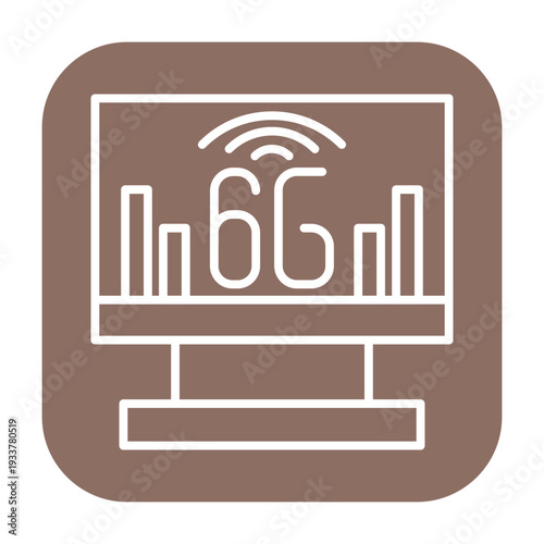 6G Network Vector Icon