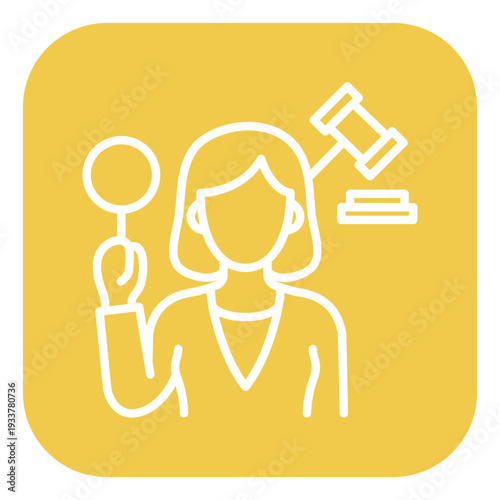 Auction Guest Female Vector Icon