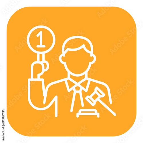 Auction Guest Male Vector Icon