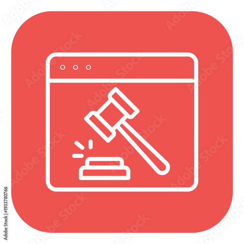 Auction Website Vector Icon