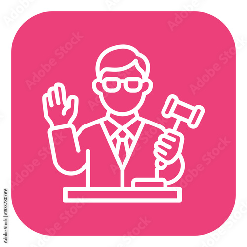 Auctioneer Male Vector Icon
