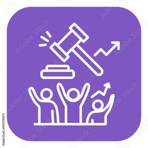 Dynamic Auction Vector Icon