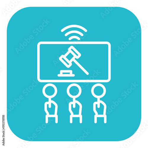 Live Bidding Vector Icon