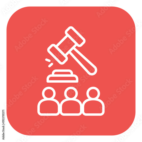 Public Auction Vector Icon