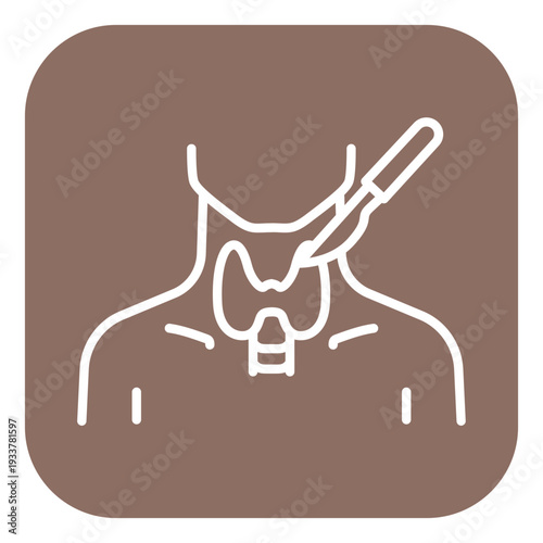 Thyroid Surgery Vector Icon