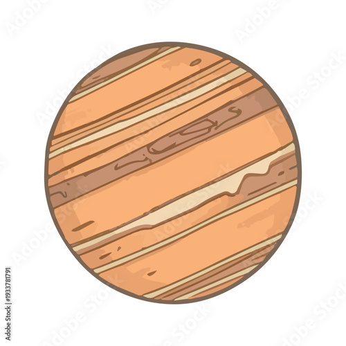 Jupiter planet space, vector illustration