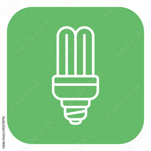 Fluorescent Light Bulb Vector Icon
